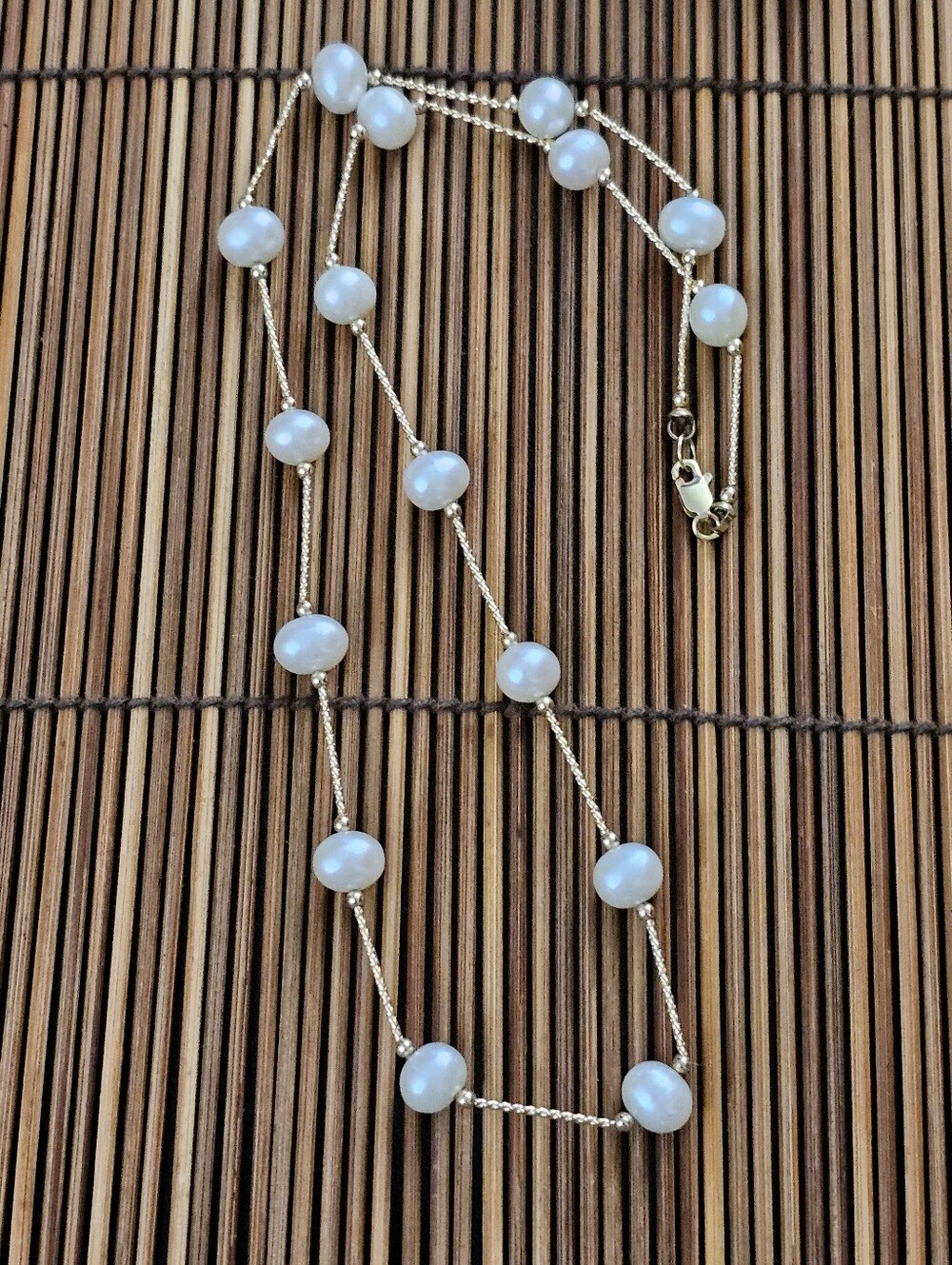 14k Pearl Yellow Gold Necklace (Vintage)